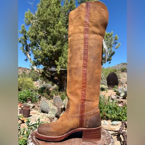 NWT FRYE πΊπΈ Campus OTK Suede Tall Vintage Boots - Picture 2 of 16